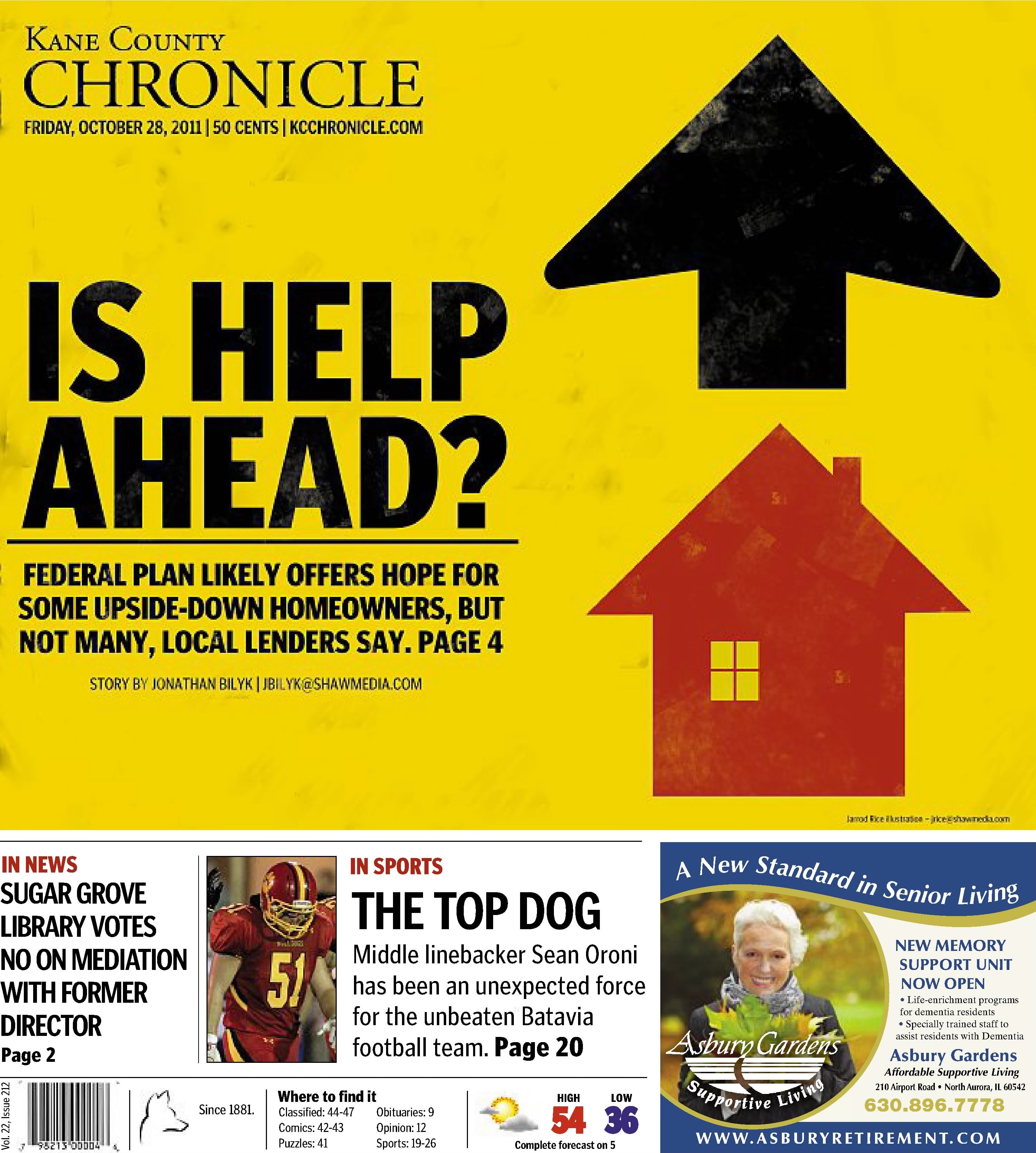 Historical covers for Oct. 28: Is help ahead? — Buffalo Grove Schools news